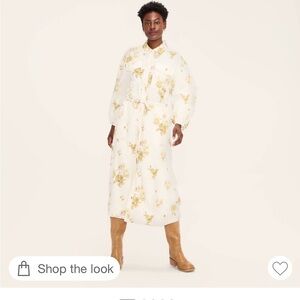 Woolrich x Target Floral Long Sleeve Utility Midi Shirtdress Dress